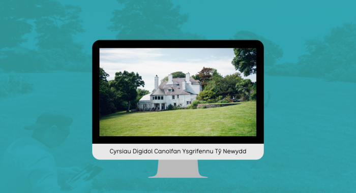 Llenyddiaeth Cymru yn cyhoeddi rhaglen newydd o gyrsiau digidol yn Nhŷ Newydd