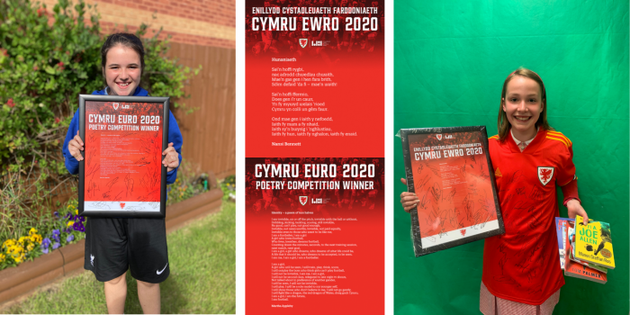 Cyhoeddi enillwyr Cystadleuaeth Farddoniaeth Cymru Ewro 2020