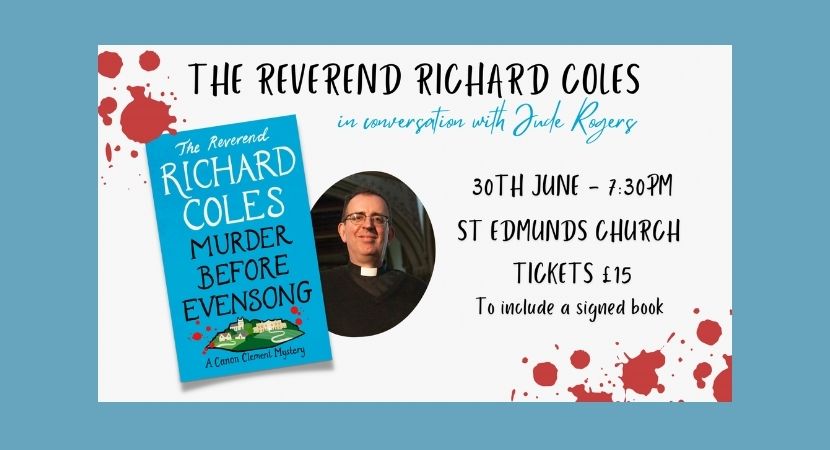 Reverend Richard Coles mewn sgwrs gyda Jude Rogers