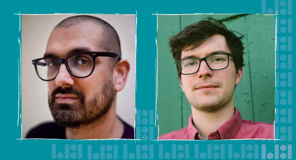 Darren Chetty ac Iestyn Tyne.