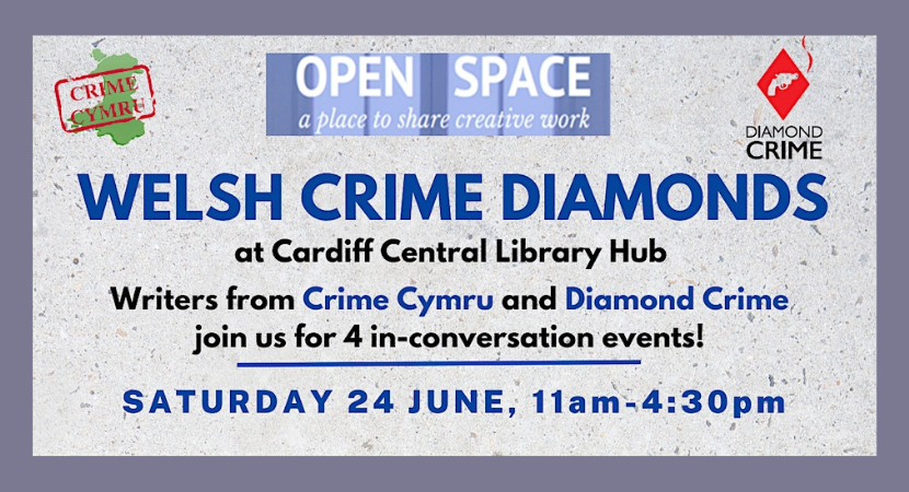 Trysorau Llyfrau Trosedd Cymru yn Hwb Llyfrgell Ganolog Caerdydd