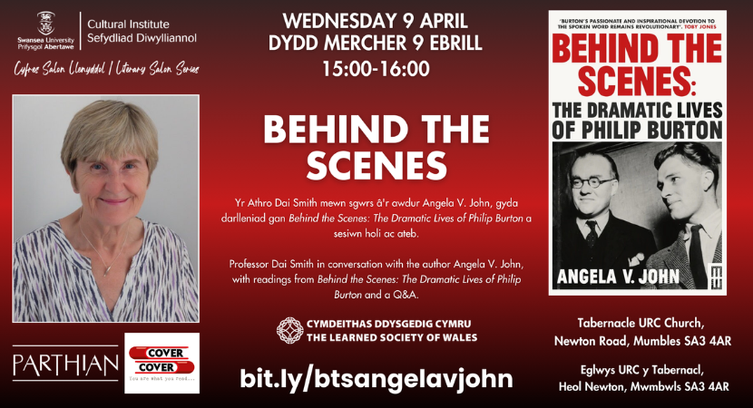 ‘Behind the Scenes’ Angela V. John mewn sgwrsio gyda Professor Dai Smith
