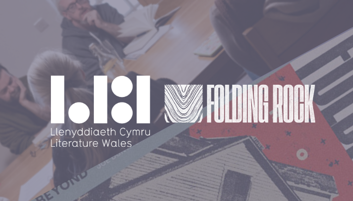 Cyhoeddi Partneriaeth Llenyddiaeth Cymru a Folding Rock